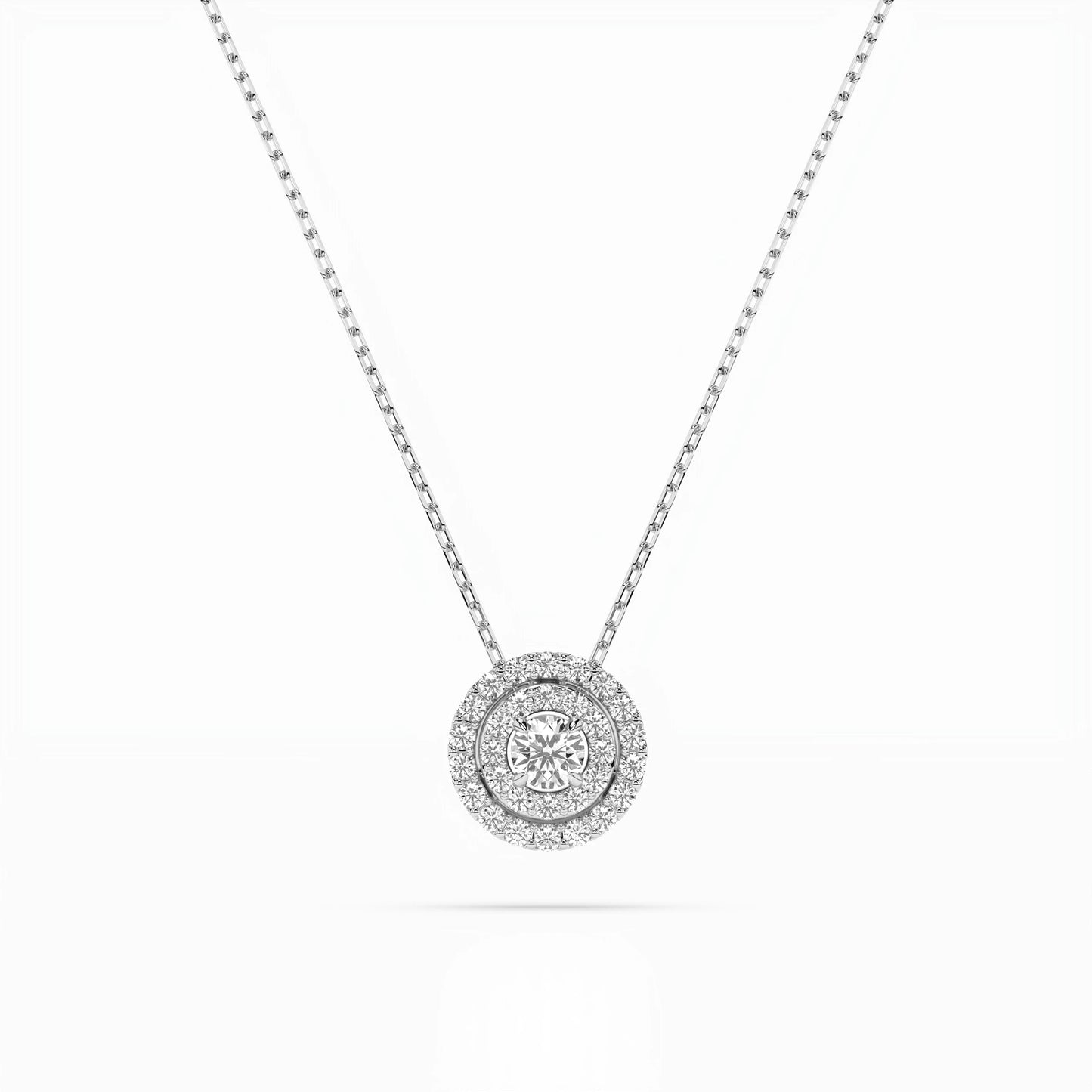 Illusion Necklace (Round), 0.09 ct — 104-10043