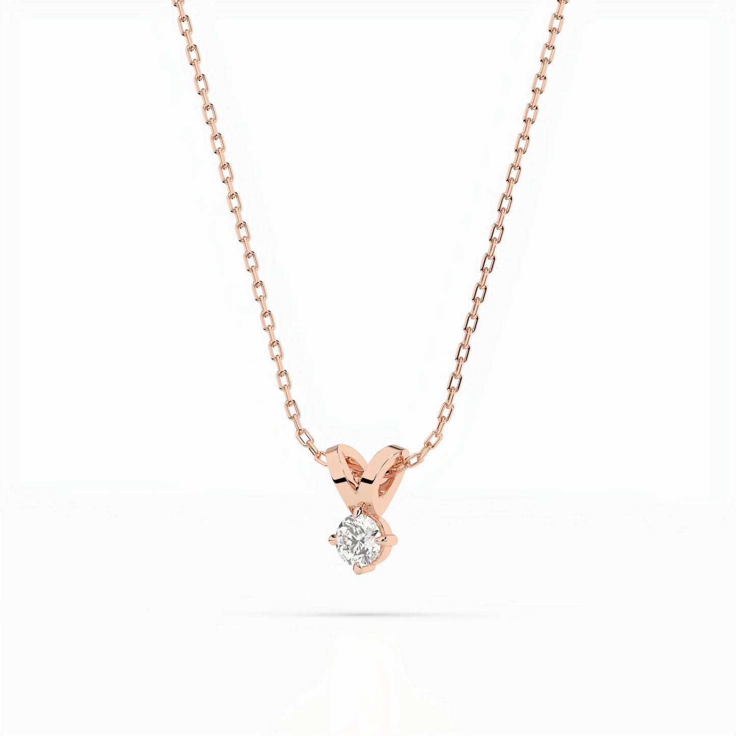 Solitaire Necklace (Round), 0.2 ct — 104-10037(3.7)