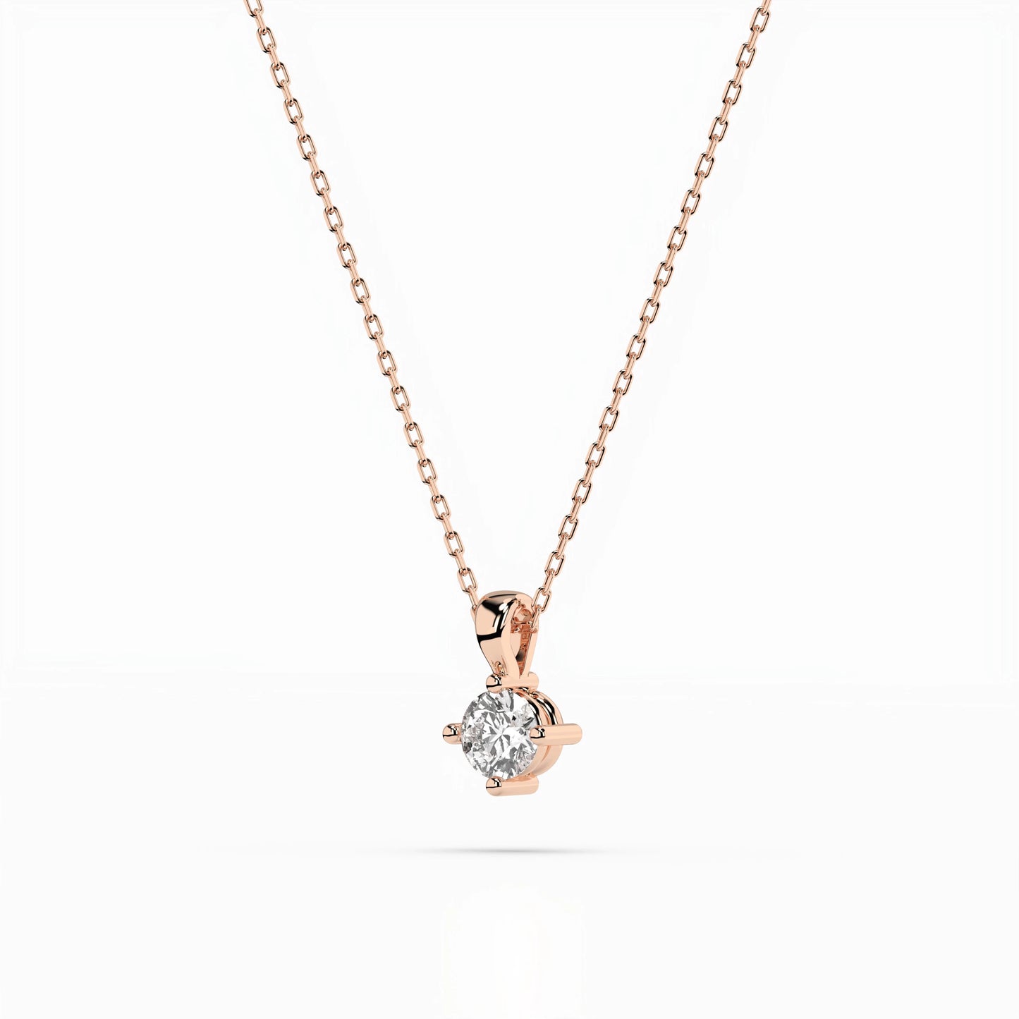 Solitaire Necklace (Round), 0.1 ct — 104-10011(3.0)