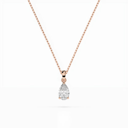 Solitaire Necklace (Pear), 0.3 ct — 104-10067(0.30)PAR