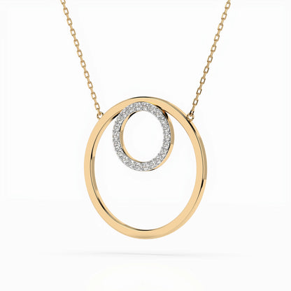 Minimalism Necklace (Round), 0.13 ct — 104-10054
