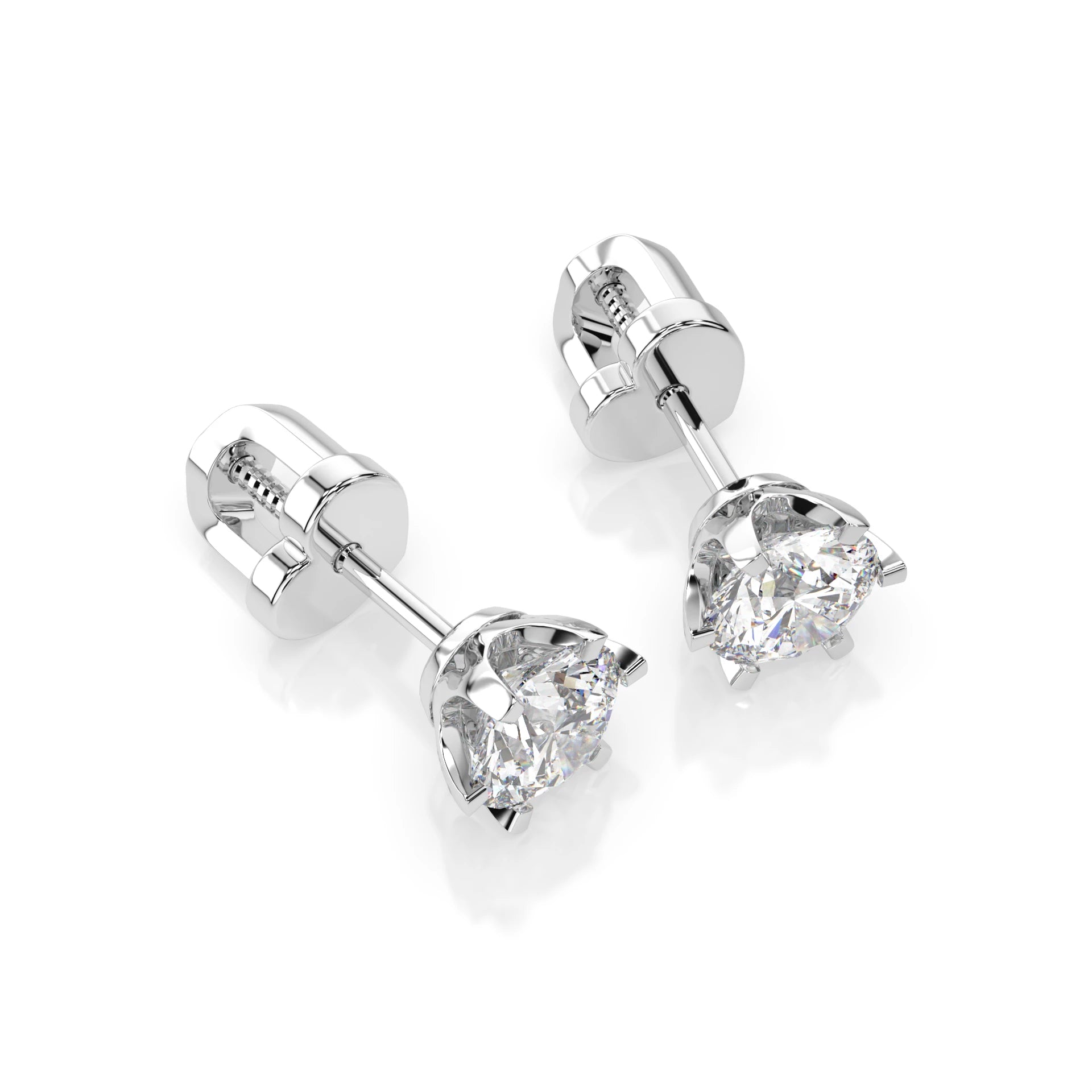 Solitaire Butterfly Earring (Round), 1.4 ct — 102-10040/1(5.7)