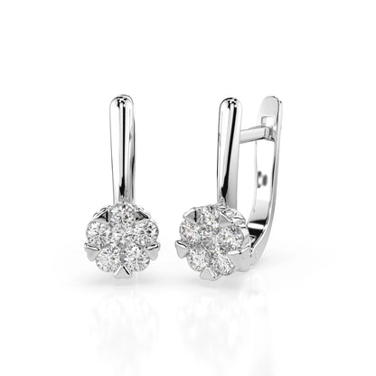 Illusion Earring (Round), 0.12 ct — 102-10015/1(2.5)