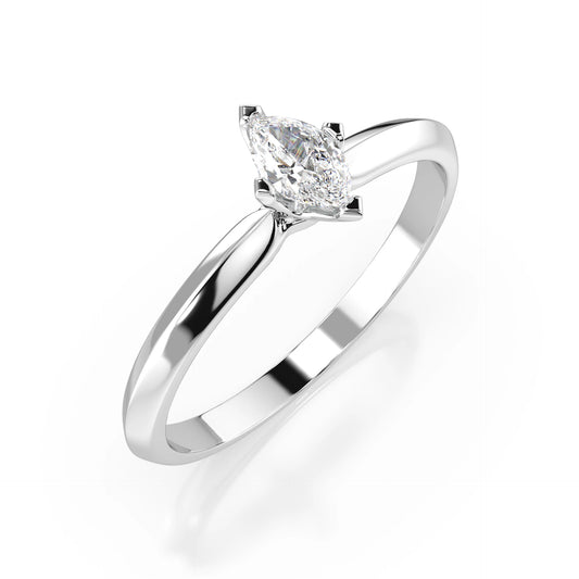 Solitaire Ring (Marquise), 0.1 ct — 101-10181/1(0.10)MARQUISE