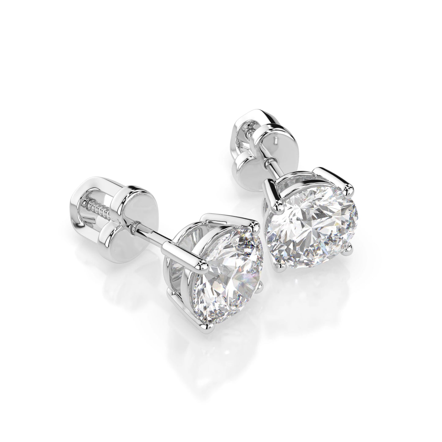 Solitaire Butterfly Earring (Round), 1.4 ct — 102-10012/1(5.7)