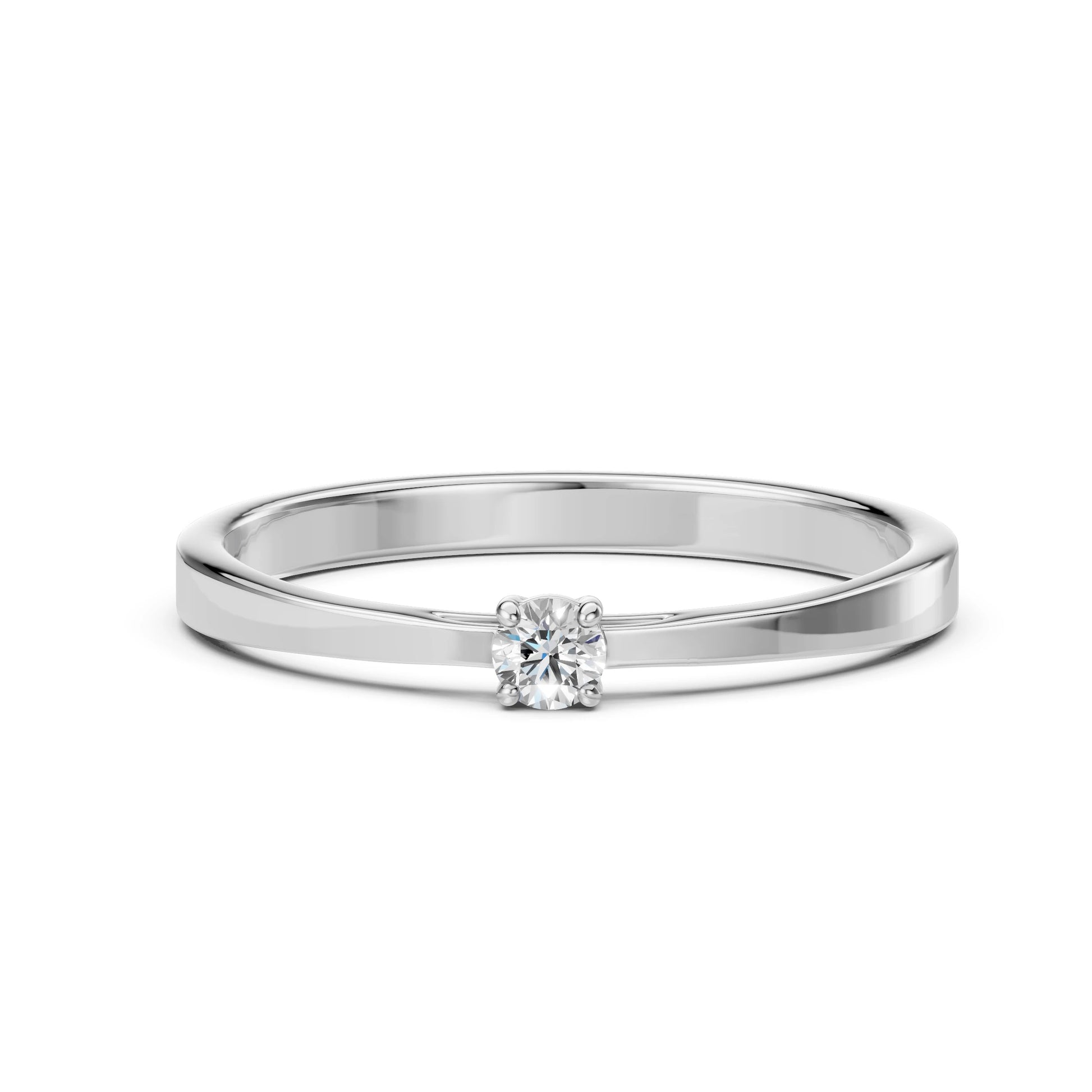 Solitaire Ring (Round), 0.1 ct — 101-10012/1(3.0)
