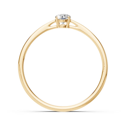 Solitaire Ring (Round), 0.2 ct — 101-10012/1(3.7)