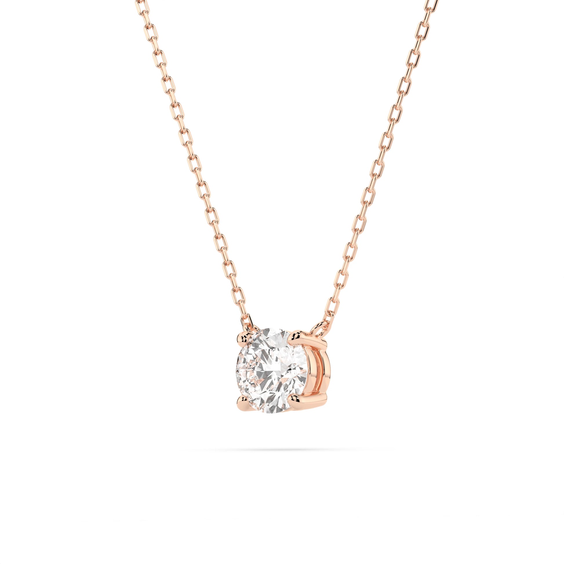 Solitaire Necklace (Round), 0.4 ct — 104-10040(4.7)