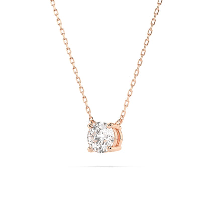 Solitaire Necklace (Round), 0.4 ct — 104-10040(4.7)