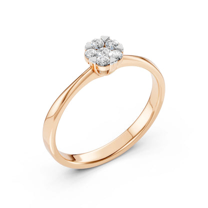 Illusion Ring (Round), 0.06 ct — 101-10015/1(2.5)