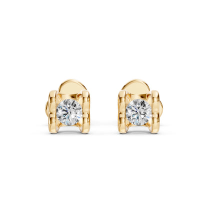 Solitaire Butterfly Earring (Round), 0.2 ct — 102-10013/2(3.0)