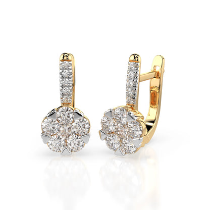 Illusion Earring (Round), 0.3 ct — 102-10015/4(3.4)