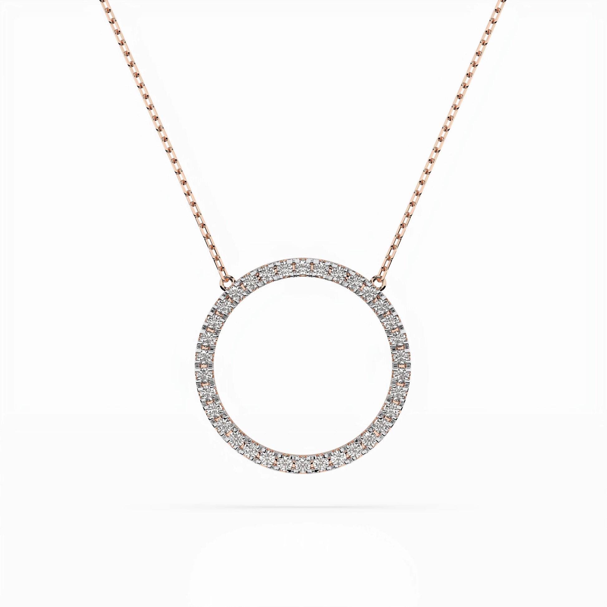 Minimalism Necklace (Round), 0.2 ct — 104-10023