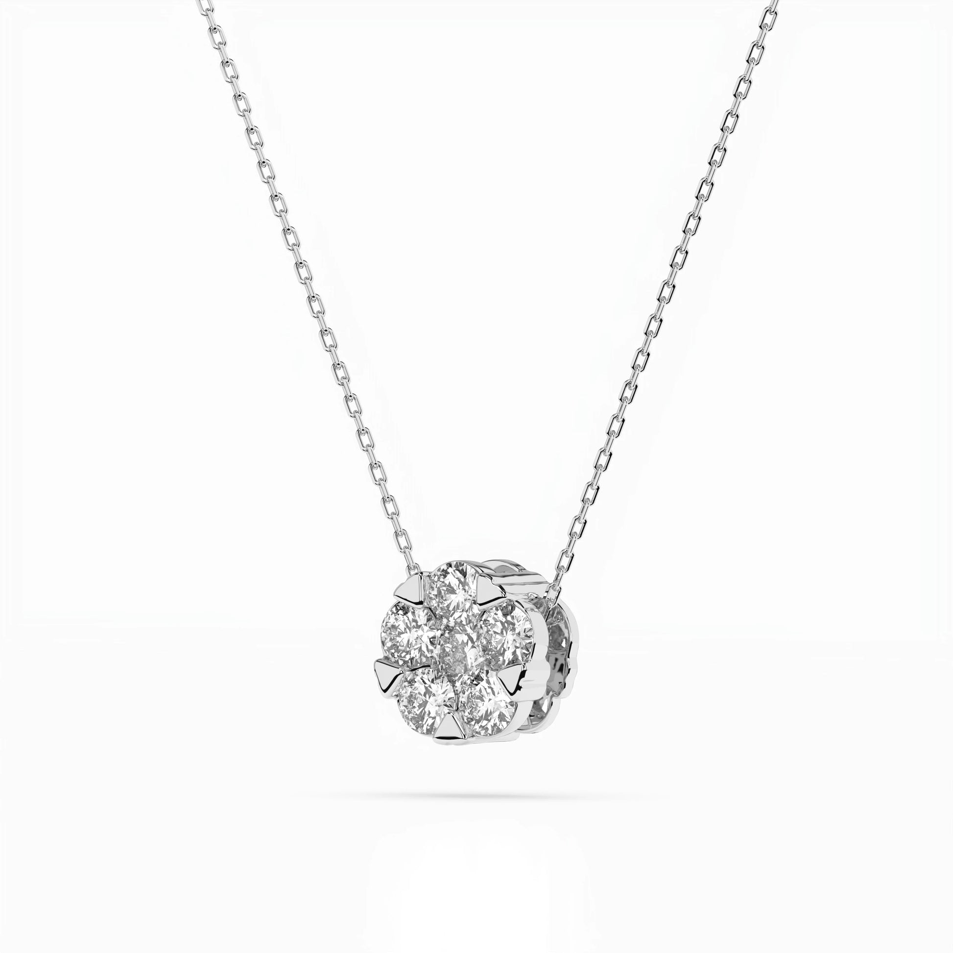 Illusion Necklace (Round), 0.15 ct — 104-10033(3.4)