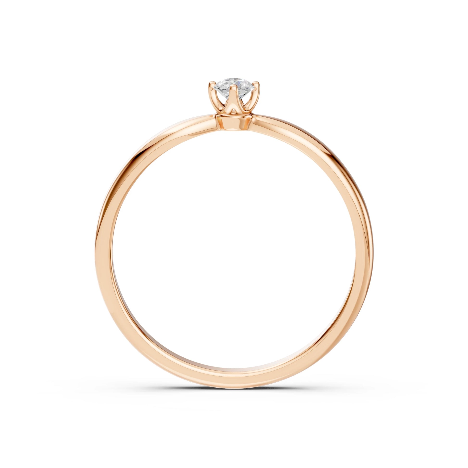 Solitaire Ring (Round), 0.1 ct — 101-10041(3.0)