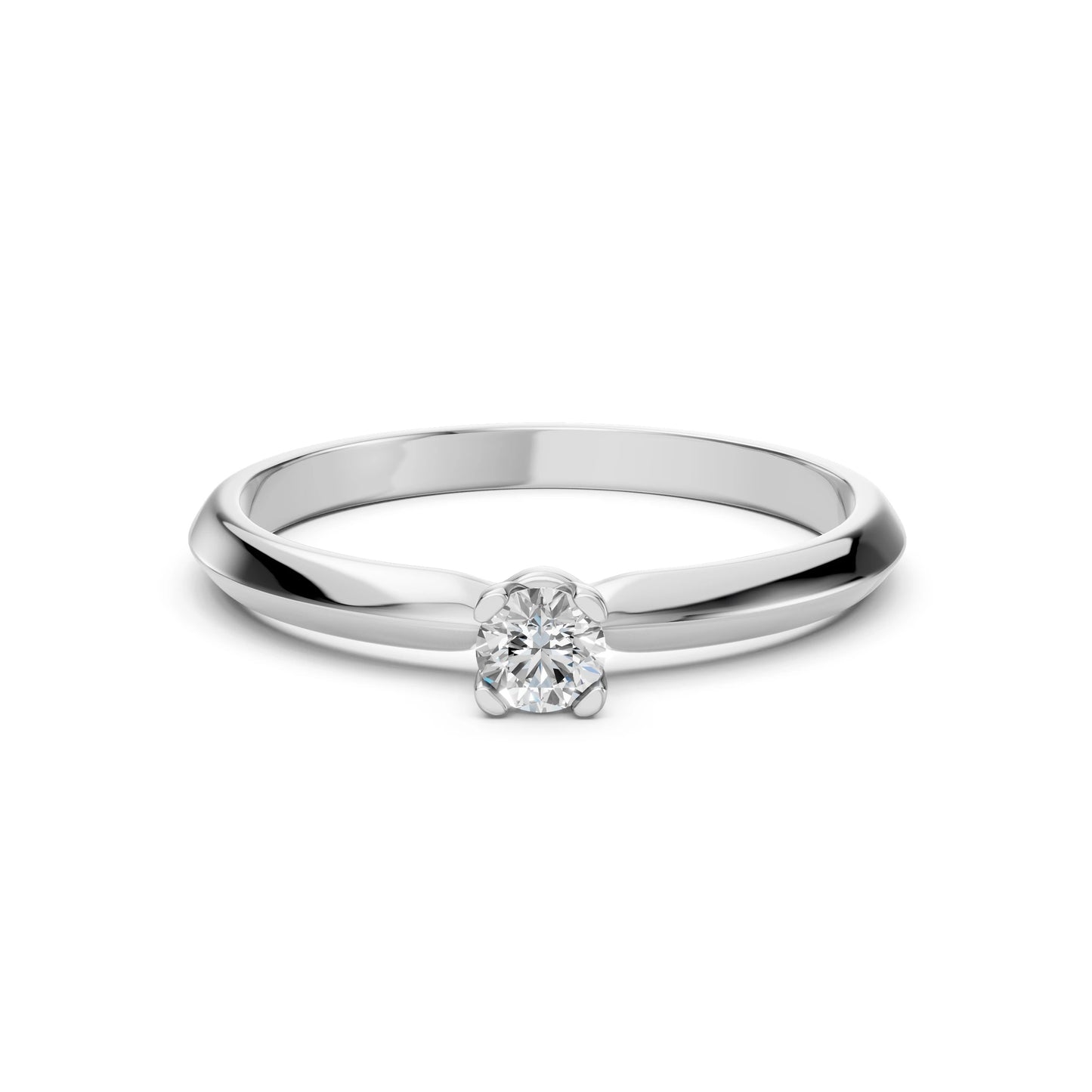 Solitaire Ring (Round), 0.15 ct — 101-10089(3.4)