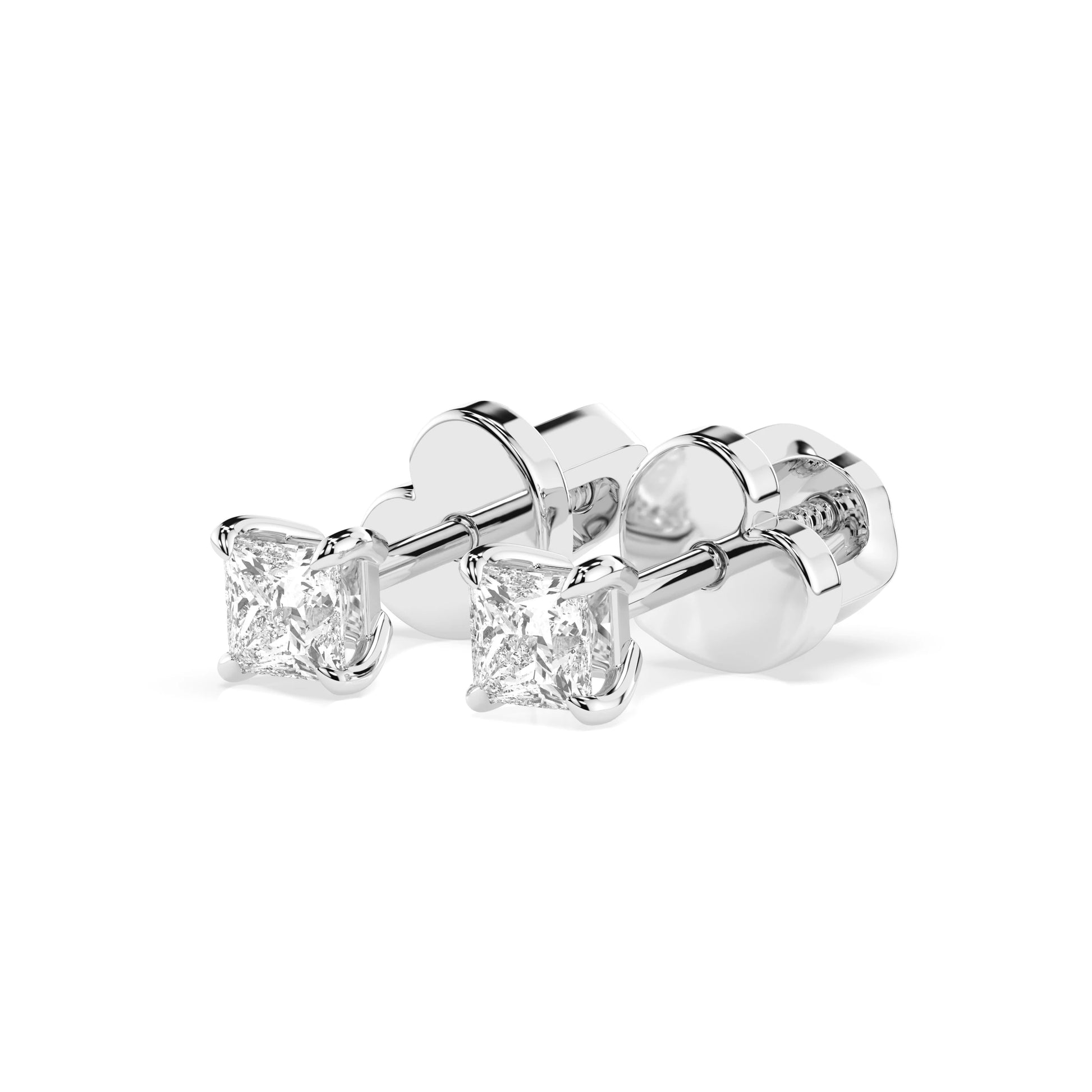 Solitaire Butterfly Earring (Princess), 0.2 ct — 102-10113(2.5)PR