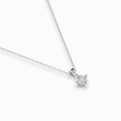 Solitaire Necklace (Round), 0.2 ct — 104-10011(3.7)