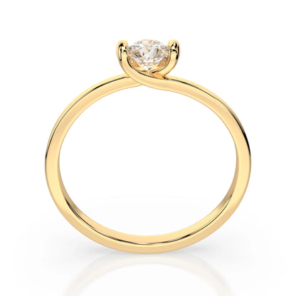 Solitaire Ring (Round), 0.1 ct — 101-10016(3.0)