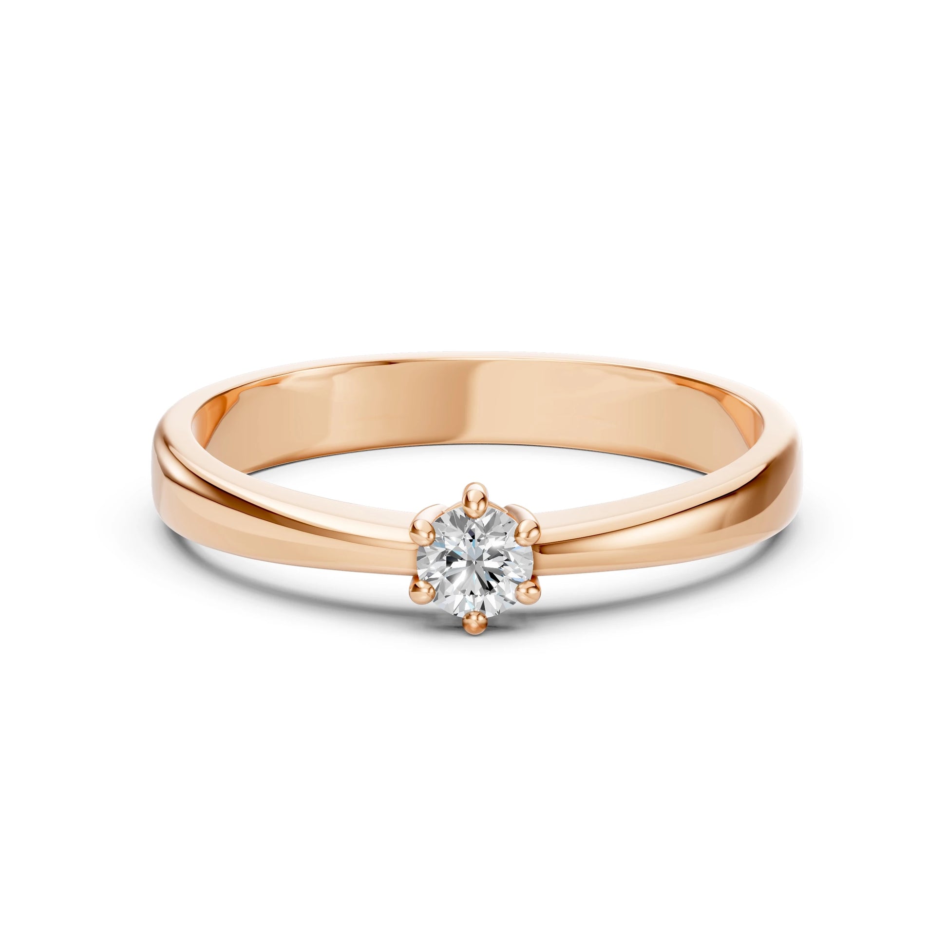 Solitaire Ring (Round), 0.15 ct — 101-10151(3.4)