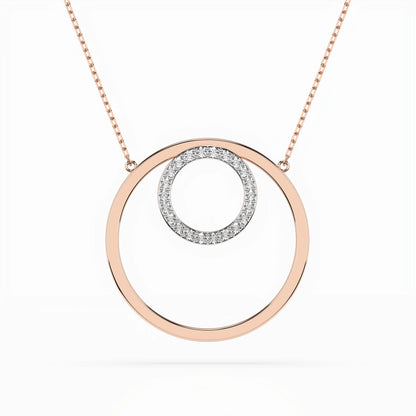 Minimalism Necklace (Round), 0.13 ct — 104-10054