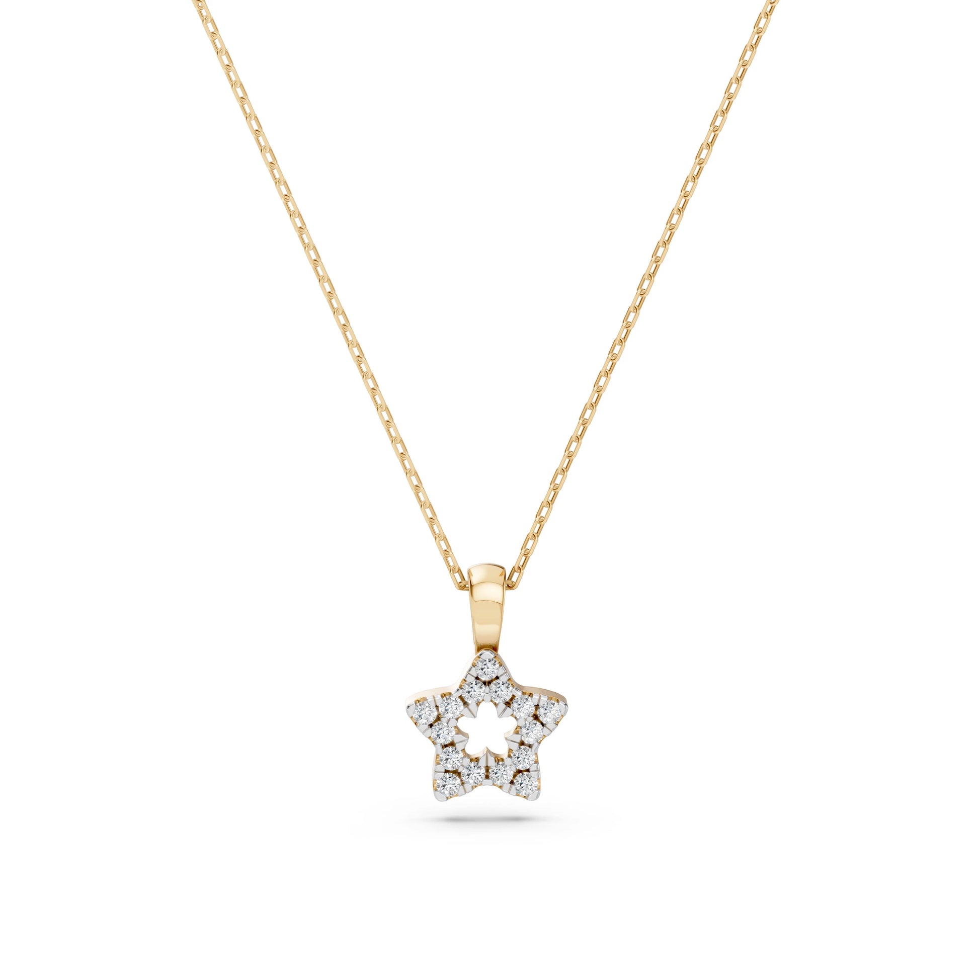 Minimalism Necklace (Round), 0.08 ct — 104-10078