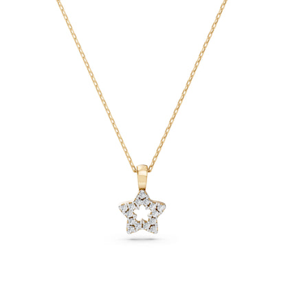 Minimalism Necklace (Round), 0.08 ct — 104-10078