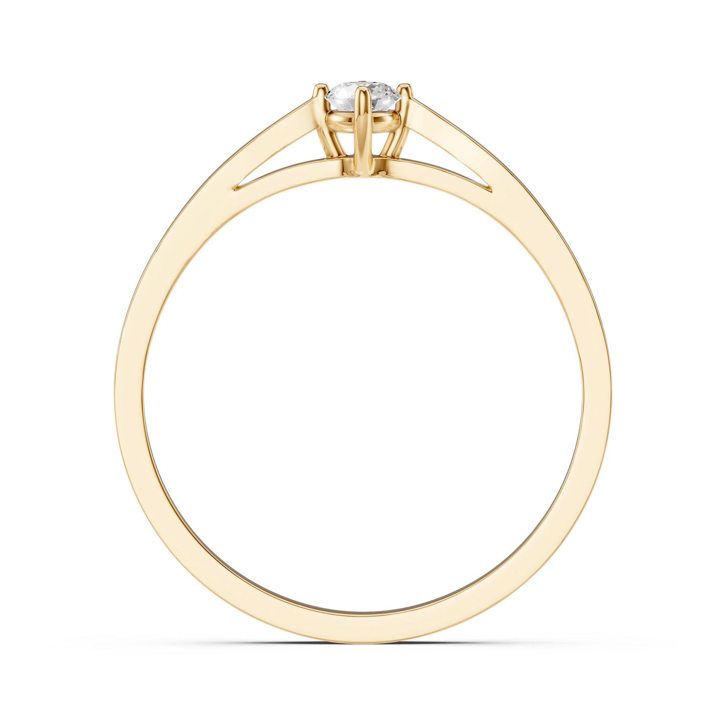 Solitaire Ring (Round), 0.1 ct — 101-10125(3.0)