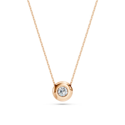 Solitaire Necklace (Round), 0.15 ct — 104-10007(3.4)