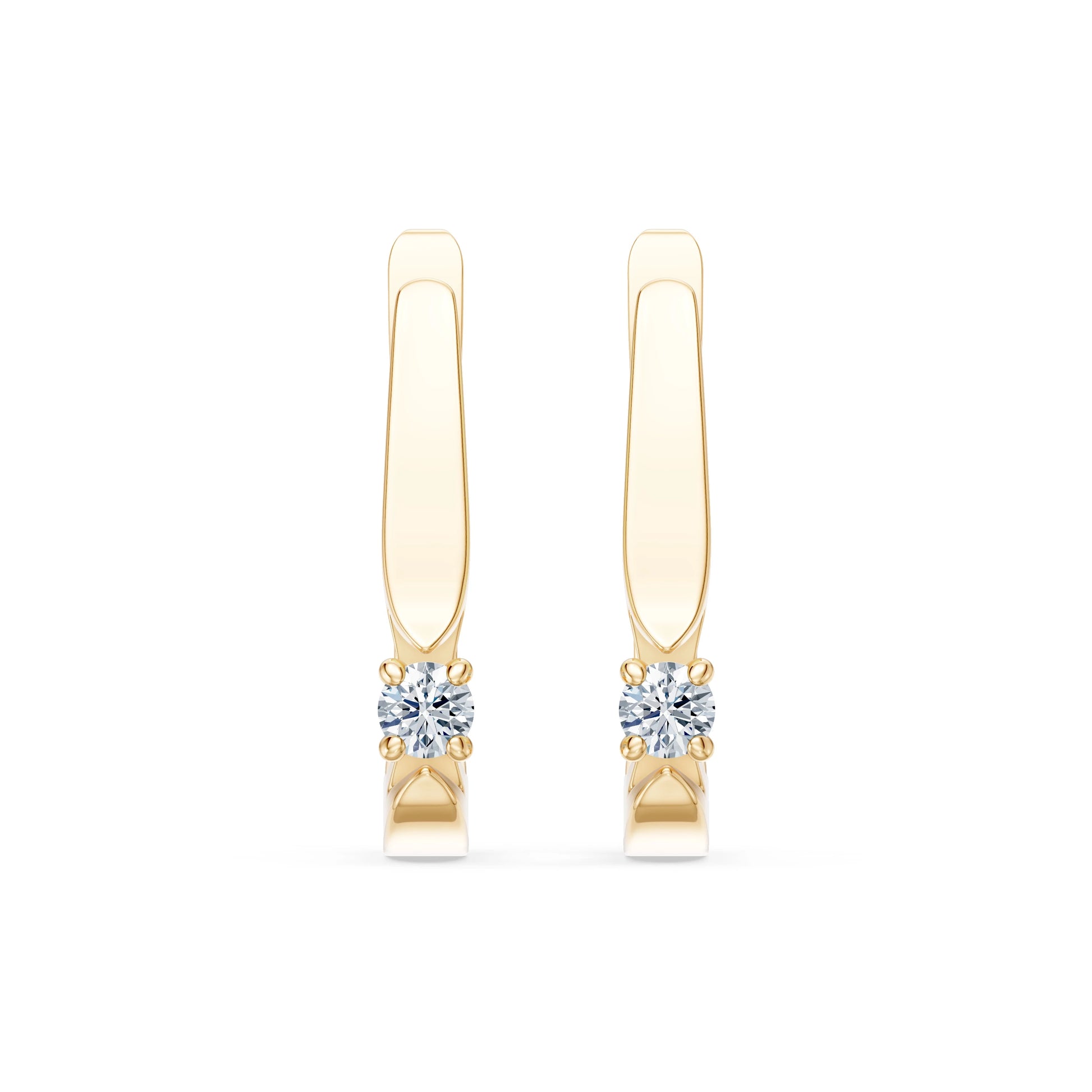 Solitaire English Lock Earring, 0.15 ct — 102-10046(2.7)