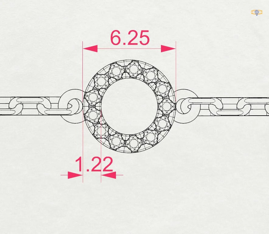 Minimalism Bracelet (Round), 0.07 ct — 105-10015