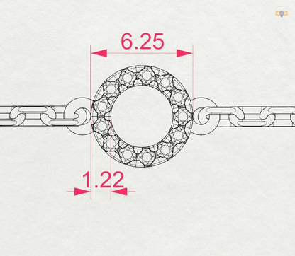 Minimalism Bracelet (Round), 0.07 ct — 105-10015