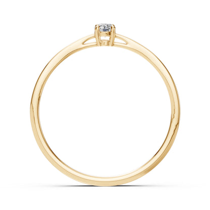 Solitaire Ring (Round), 0.1 ct — 101-10012/1(3.0)