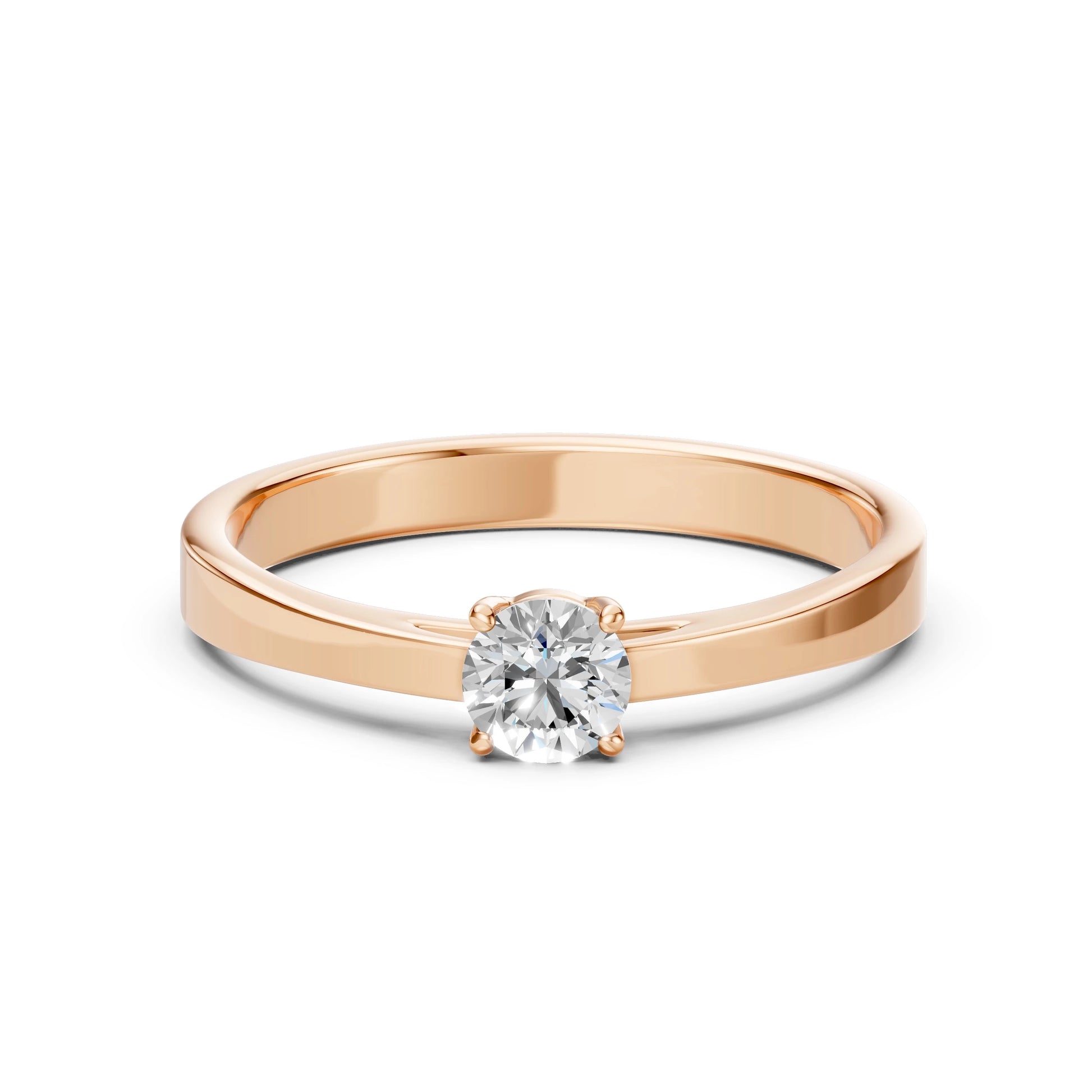 Solitaire Ring (Round), 0.45 ct — 101-10012/1(4.8)