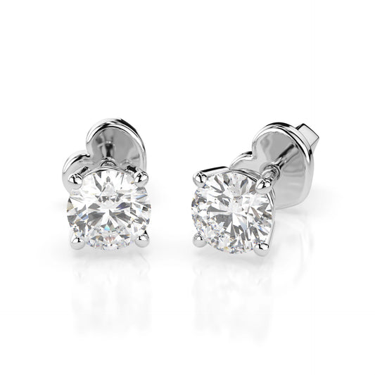 Solitaire Butterfly Earring (Round), 0.7 ct — 102-10012/1(4.5)