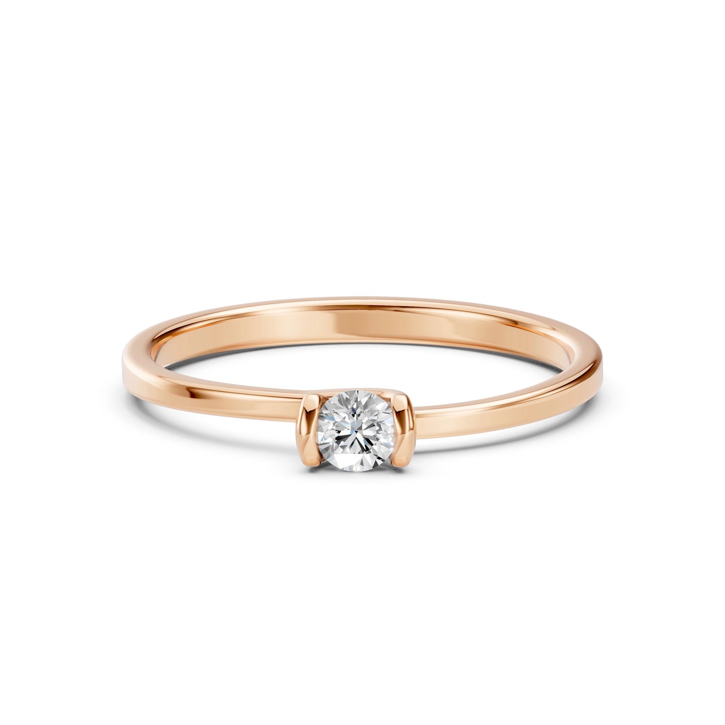Solitaire Ring (Round), 0.2 ct — 101-10016(3.7)