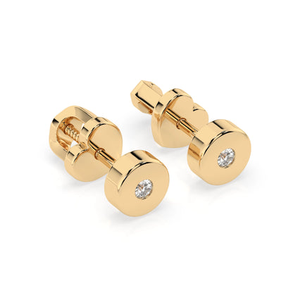 Solitaire Butterfly Earring (Round), 0.04 ct — 102-10050