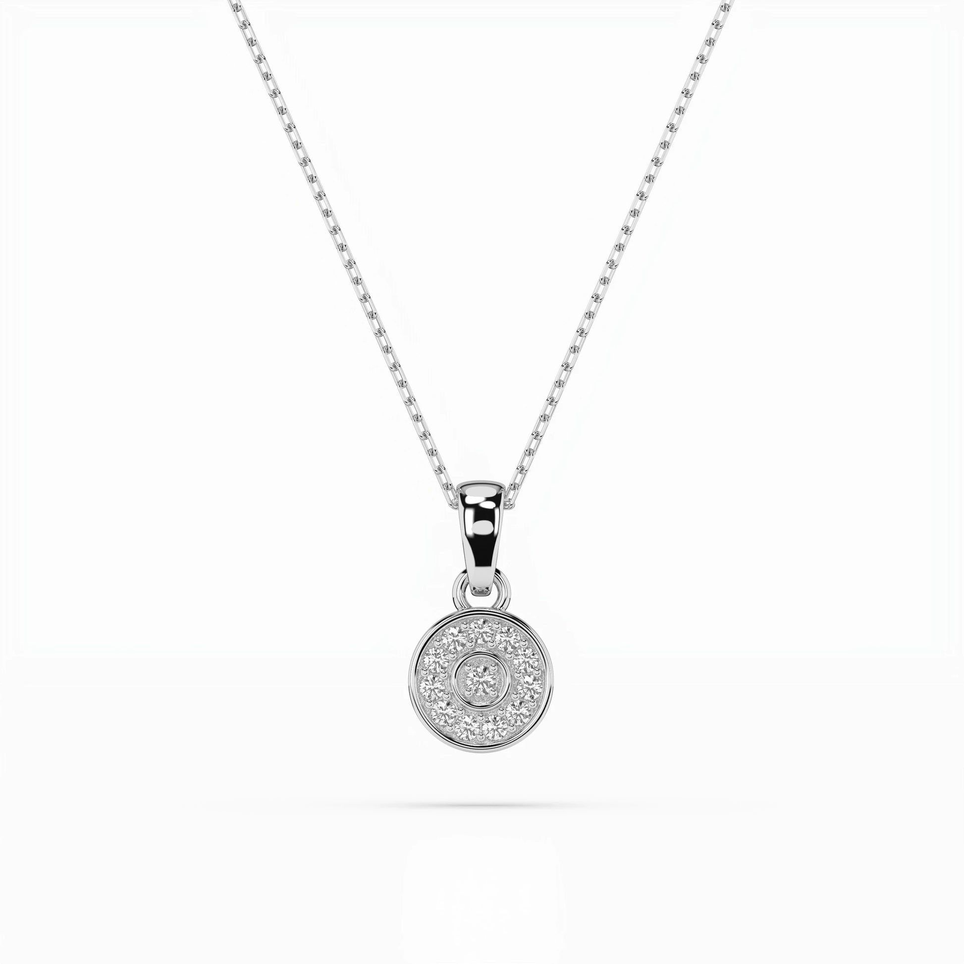 Illusion Necklace (Round), 0.01 ct — 104-10032