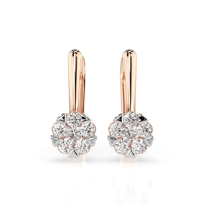 Illusion Earring (Round), 0.12 ct — 102-10015/1(2.5)