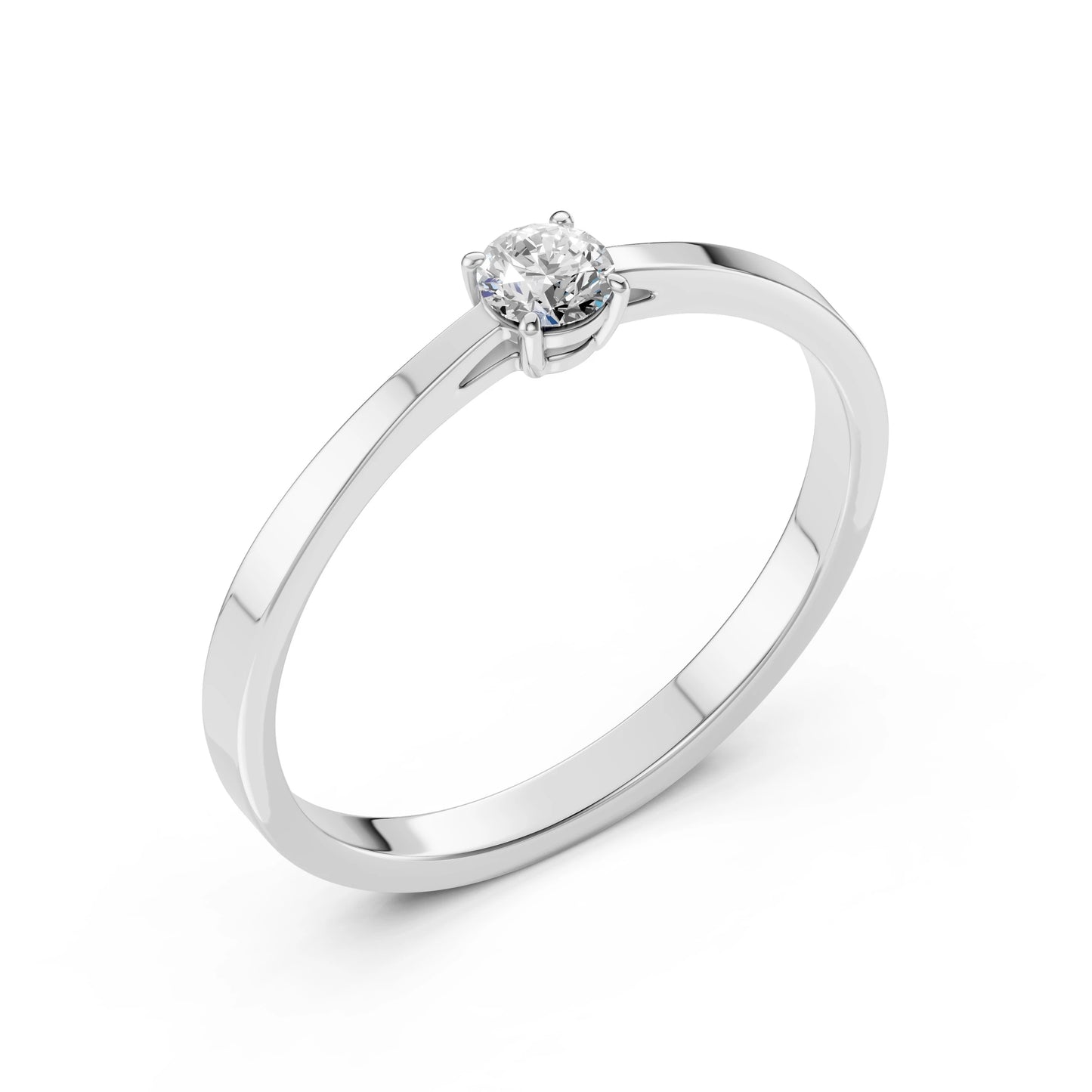 Solitaire Ring (Round), 0.15 ct — 101-10012/1(3.4)