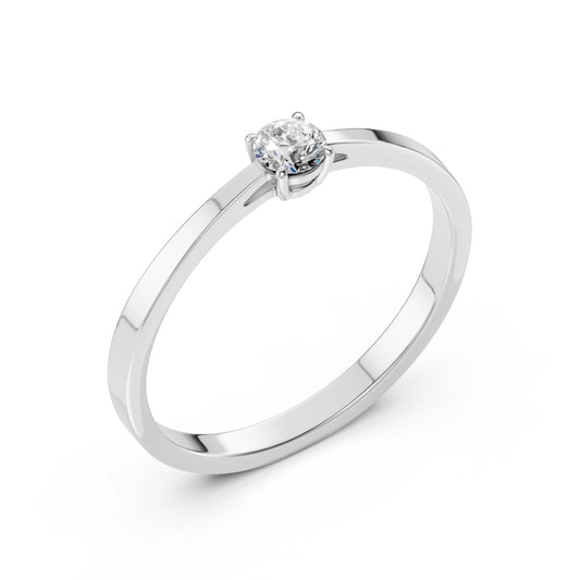 Solitaire Ring (Round), 0.15 ct — 101-10012/1(3.4)