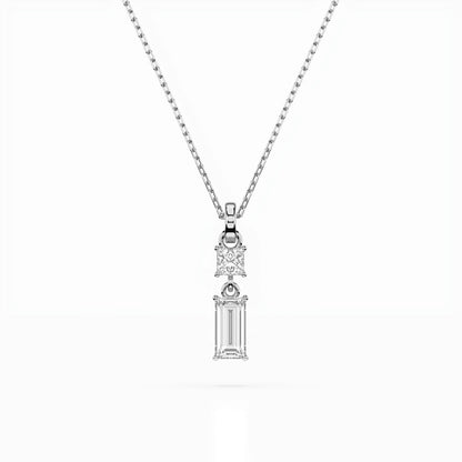 Solitaire Necklace (Baguette), 0.1 ct — 104-10071/1(0.30)BAQ