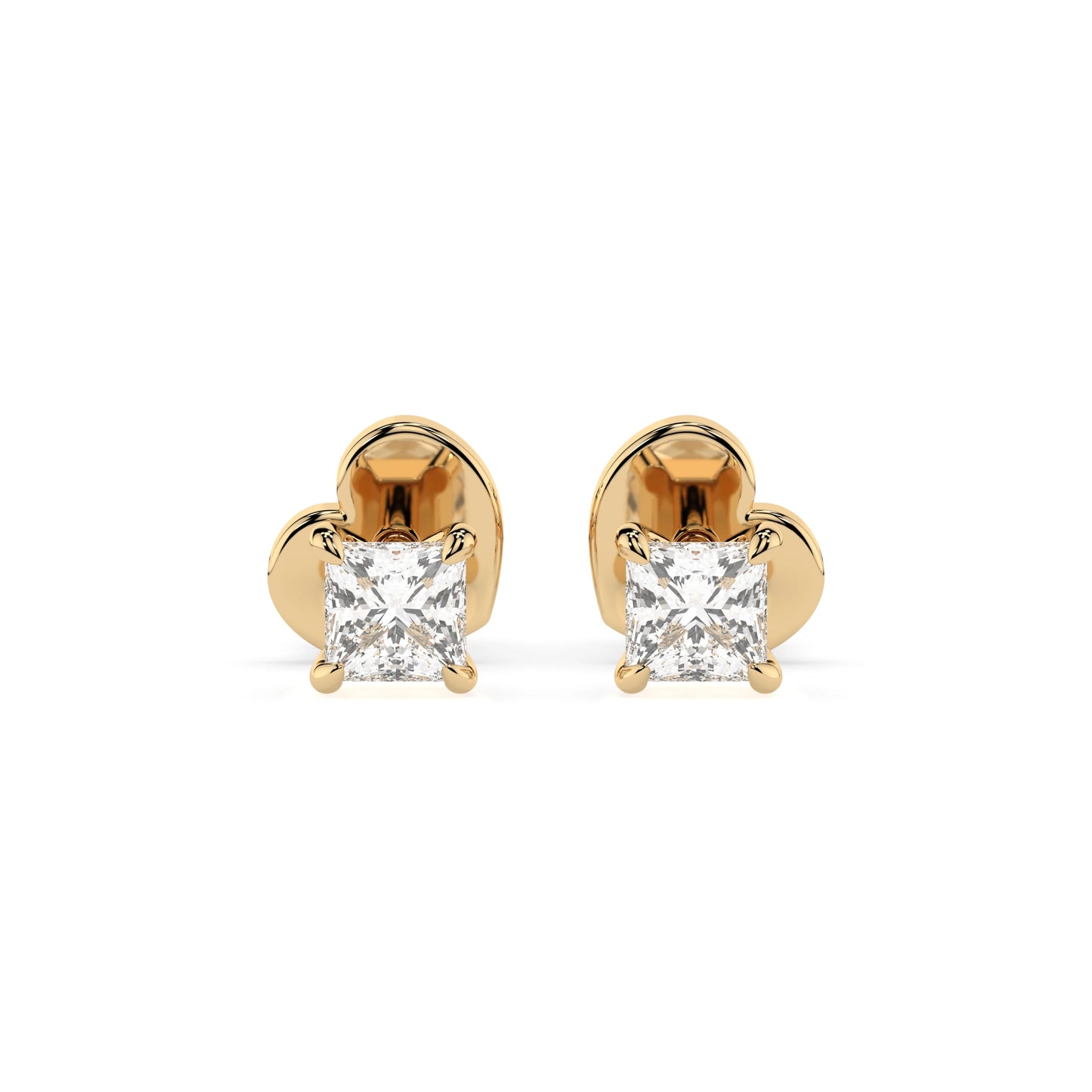 Solitaire Butterfly Earring (Princess), 0.2 ct — 102-10113(2.5)PR
