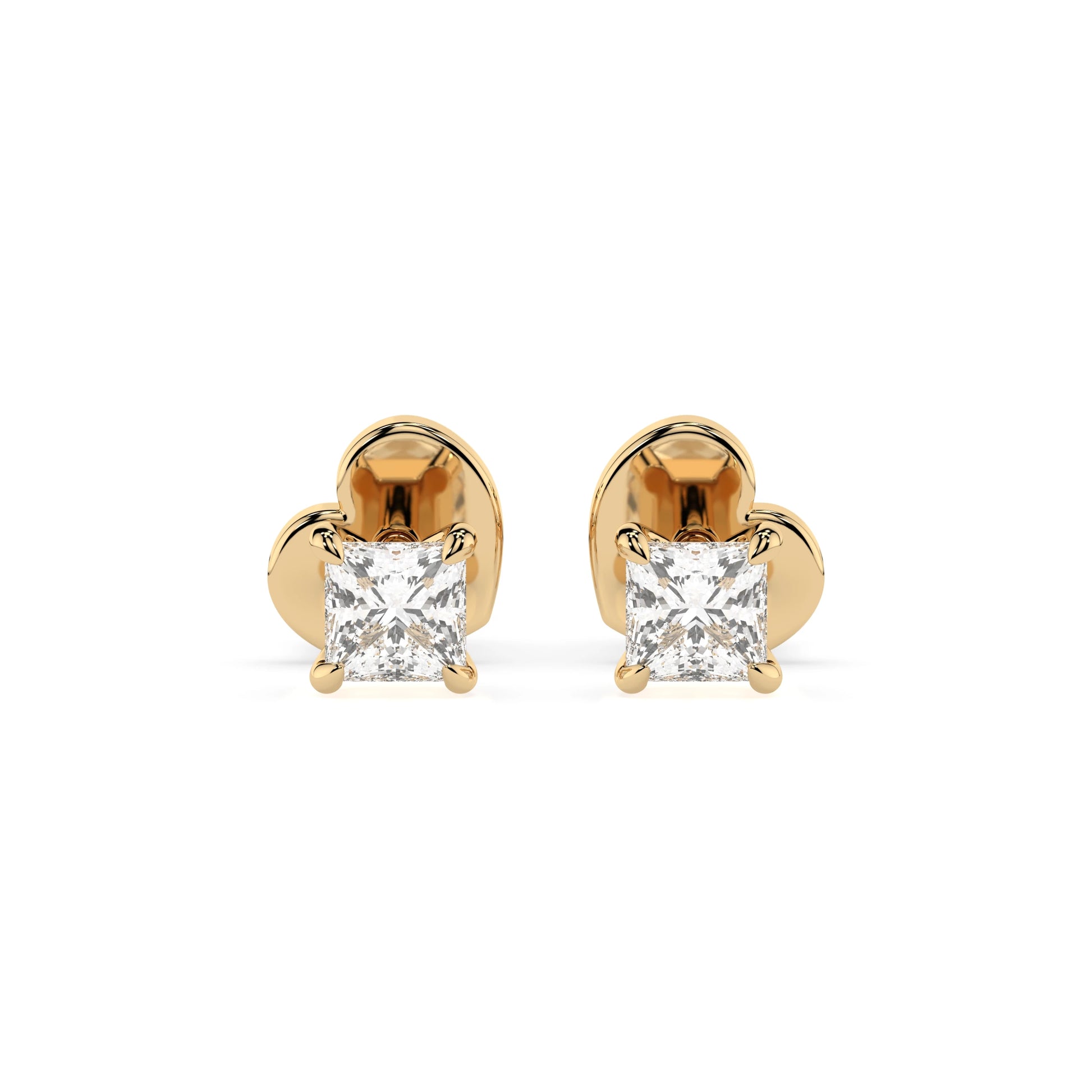 Solitaire Butterfly Earring (Princess), 0.2 ct — 102-10113(2.5)PR