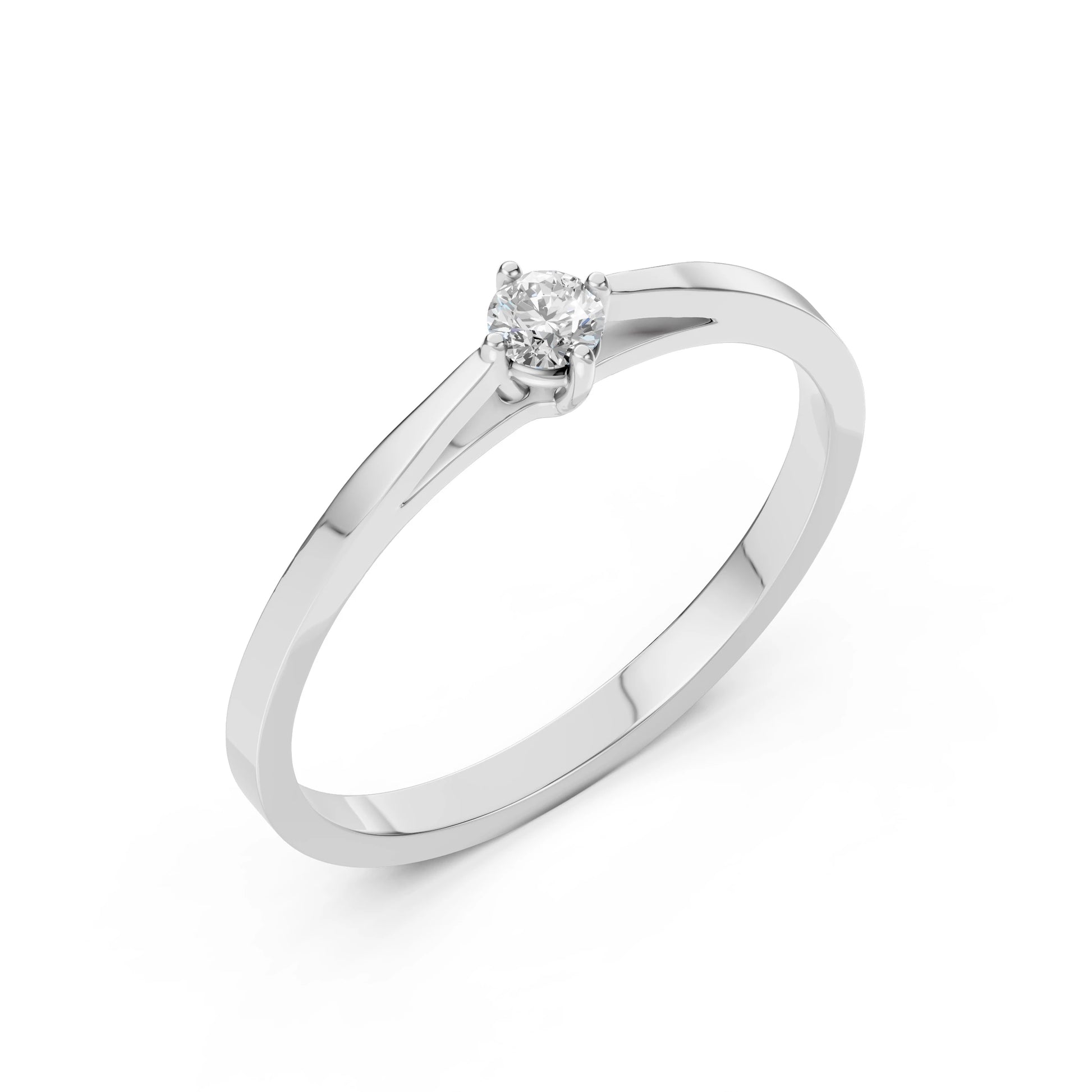 Solitaire Ring (Round), 0.1 ct — 101-10125(3.0)