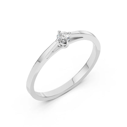 Solitaire Ring (Round), 0.1 ct — 101-10125(3.0)