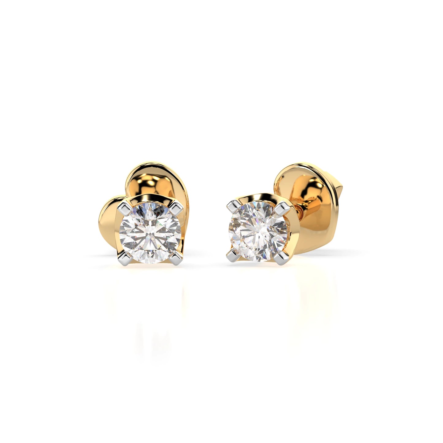 Solitaire Butterfly Earring (Round), 0.2 ct — 102-10020(3.0)