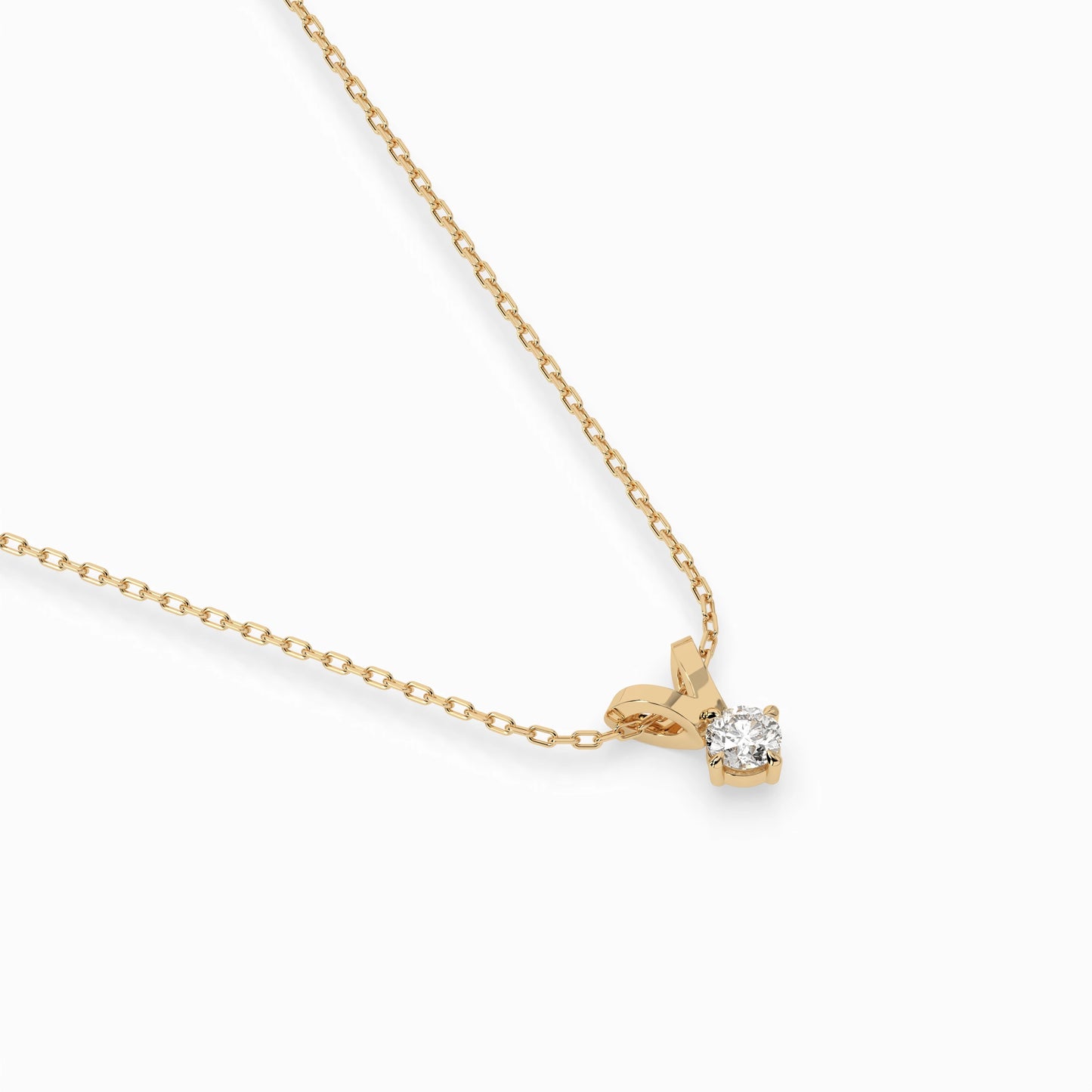 Solitaire Necklace (Round), 0.2 ct — 104-10037(3.7)