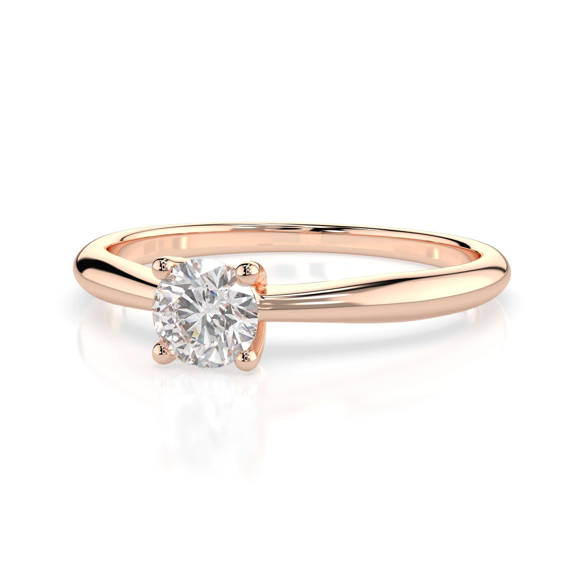 Solitaire Ring (Round), 0.35 ct — 101-10021(4.5)