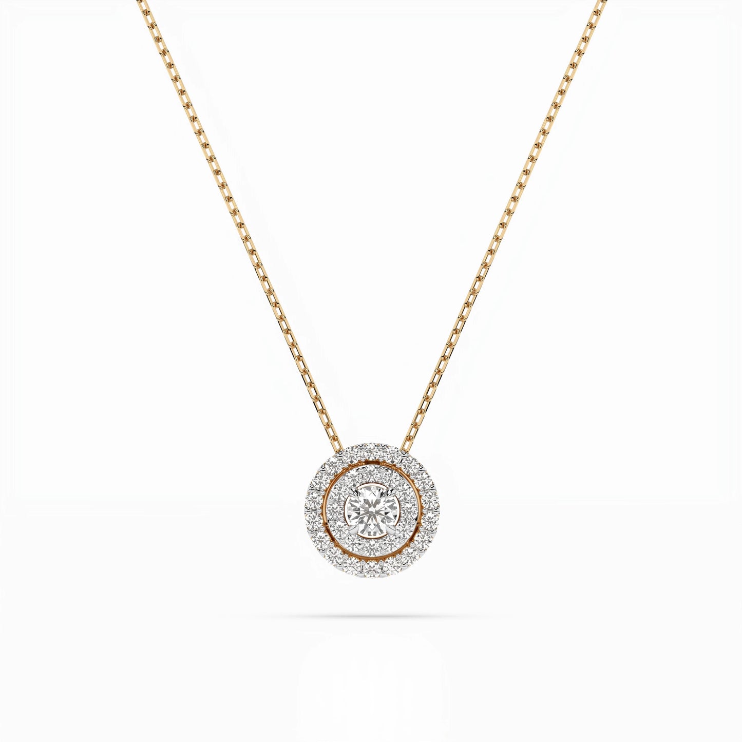 Illusion Necklace (Round), 0.09 ct — 104-10043